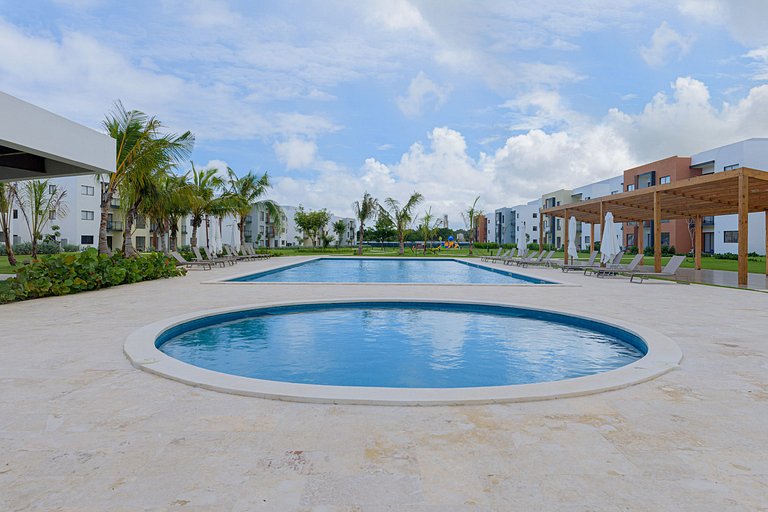 Apartamento con piscina dos habitaciones gimnasio