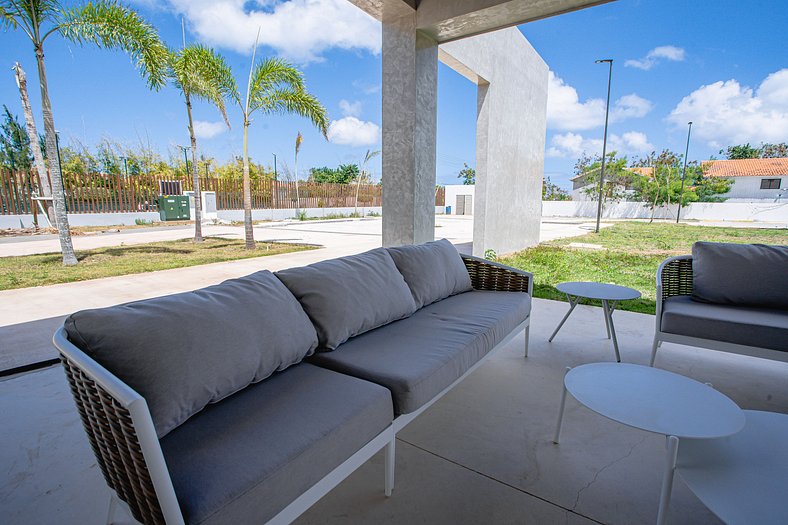 Apartamento vista a piscina, gym y cerca de playa