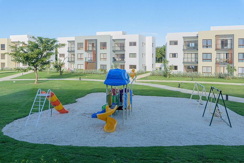 Dos habitaciones, piscina, gym y cerca de la playa