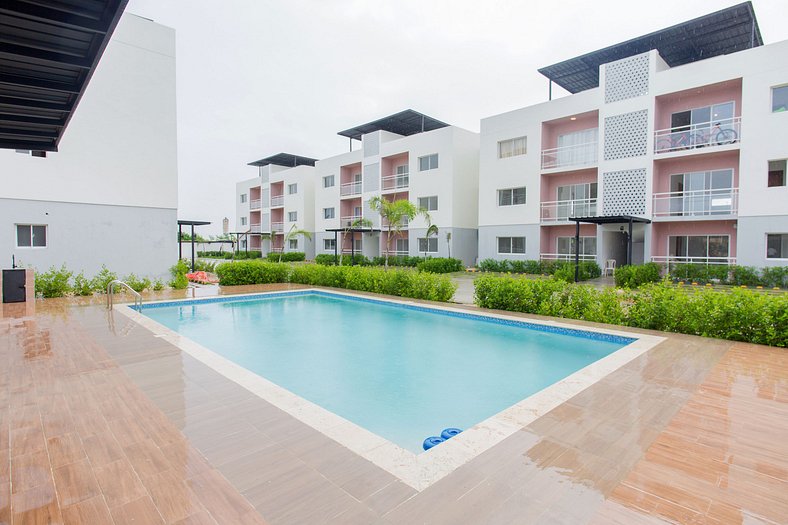 Paraíso dos habitaciones con piscina en Punta Cana